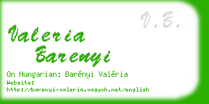 valeria barenyi business card