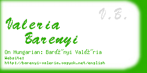 valeria barenyi business card